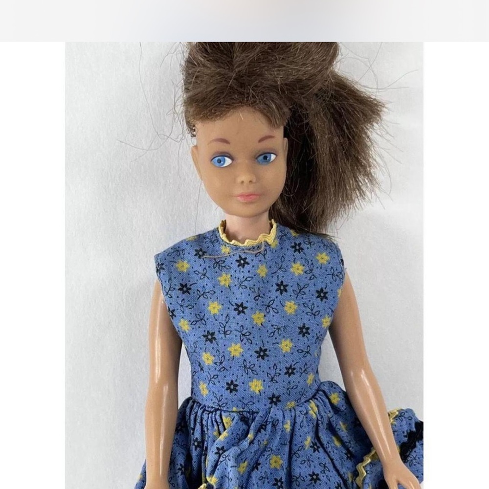 Vintage 1963 Barbie Brunette Skipper Doll Rare Straight‎ Leg Antique Collectible